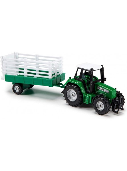 Dickie Toys 203733001 Farm Life Team Traktor mit Anhänger Bauernhof Spielzeug Spieltraktor Gespann wahlweise mit Tank Pferde-oder Heuanhänger 3 Verschiedene Ausführungen 18 cm ab 3 Jahren - B01CKAKTQW
