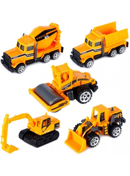 Dreamon Mini Legierung Bagger Lastwagen Autos Set Fahrzeugset Kleinkind Baustelle Spielzeug ab 3 Jahren 5 pcs Set - B07536KZJB
