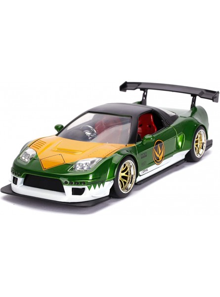 Jada Toys 253255026 2002 Honda NSX Type-R Spielzeugauto Türen zum Öffnen inkl. Die-cast Power Rangers Figur Maßstab 1:24 grün - B088P9SGC3