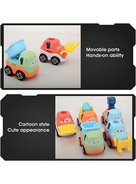 LQKYWNA Bauwagen Spielzeug Set 6-TLG. Spielzeugautos zum Zurückziehen mit Spielmatte 5 Verkehrszeichen Stadtverkehr Straßenfahrzeuge für Kinder Jungen Mädchen 3+ Jahre alt - B09G6Y797Z