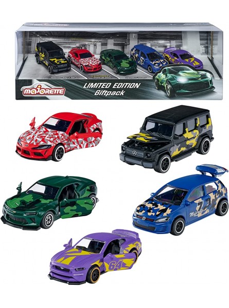 Majorette Limited Edition 8 Gift Set 5 Modellautos mit Camouflage-Design als Geschenkset Metall Spielzeug-Autos mit Freilauf und Federung für Jungen und Mädchen ab 3 Jahren 212054028 Mehrfarbig - B09RB4BN2V