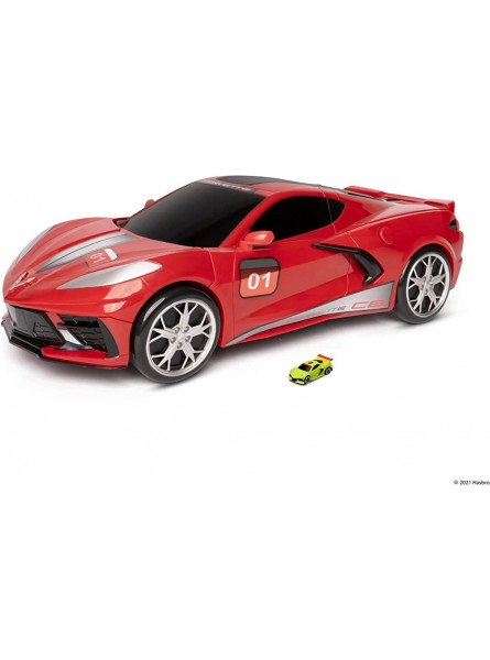 Micro Machines Corvette Raceway Spielset – Verwandelt sich in Autorennbahn – Enthält 1x Spielset & 1x Exklusiver Spielrennwagen – Micromachines Spielzeugautos ab 4 Jahre - B099NV5C71