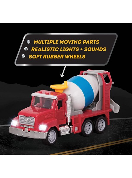 Driven Micro Betonmischer mit drehbarer Mischtrommel 19 cm Lichtern und Tönen – Spielzeugauto LKW mit Funktionen – Spielzeug ab 3 Jahren - B06XCB5TFX