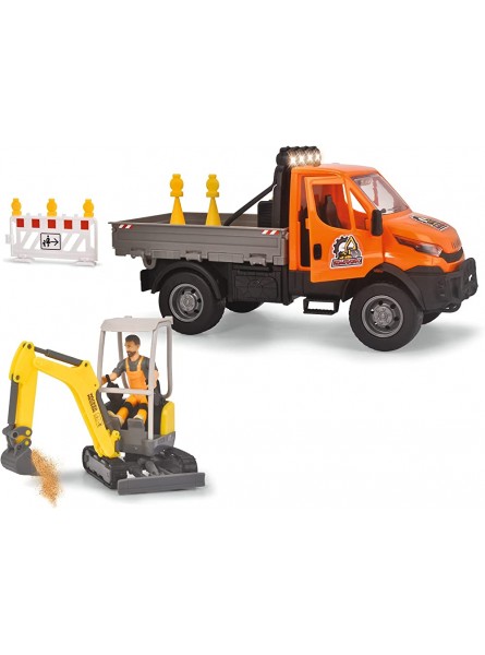 Dickie Toys Road Construction Set Try Me 203837020 Orange Grau - B0961T3FDP