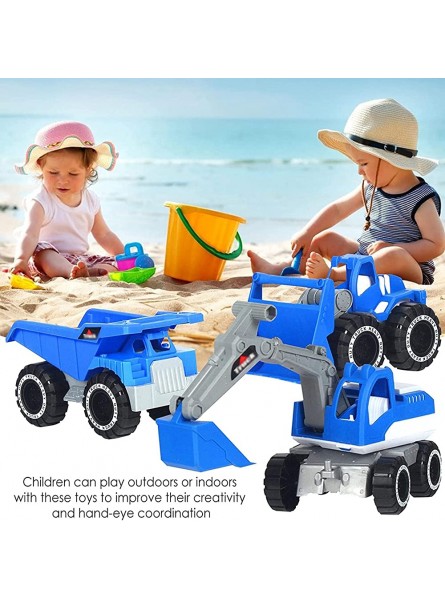 Huachaoxiang 3 Stück Bagger Sandbagger LKW Spielzeug Traktor Fahrzeuge Stammbaum Bagger Strand Sandkasten Spielzeug Für Geburtstagsfeier Geschenke,Blau - B09N6XX2R7