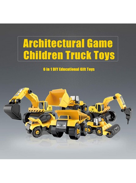 Sanlebi Montage Auto LKW Spielzeug 6 Stücke BAU Bagger Kinder Spielzeug ab 3 Jahre Junge Spielzeug ab 4 Jahren Baustelle Lastwagen Kinder Spielzeug ab 5 6 - B07ZB1J8SM
