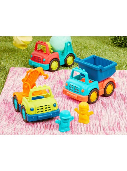 B. Toys BX2025Z B.Toys Happy Cruisers-Baufahrzeuge 3er Set mit Kipplaster Betonmischer Kranwagen 3 Spielfiguren geeignet für Kleinkinder ab 12 Monaten-45534 Mehrfarbig - B08ZXWP664