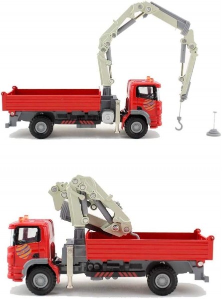 Spielzeug Metalldruckguss-Spielzeug-Auto-Legierung Inertial Anti-fällt Modell Teleskopkran LKW-Pritschen Trailer Engineering Vehicle Set-Jungen-Mädchen-Dekoration-Geschenk-Dump Spielzeugmodell - B096QMBR2F