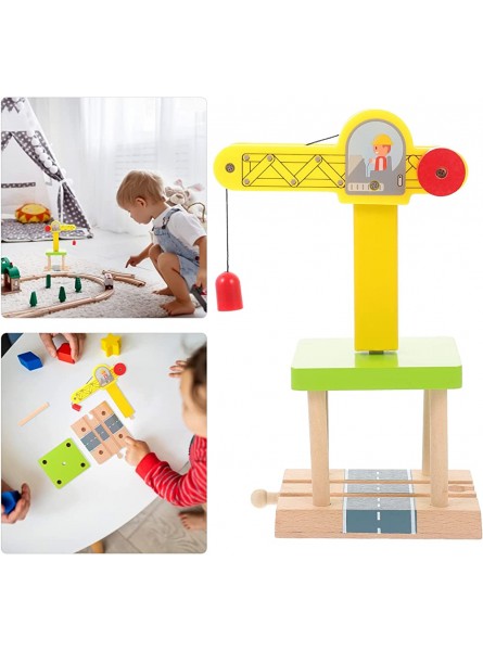 TOYANDONA Holzkran Spielzeug Mini Kran Modell Diecast Tower Kran Baufahrzeuge Modell Spielzeug Kinder Geschenk - B09NKNN1G6