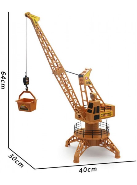 WZRYBHSD RC Tower Crane Spielzeug Simulation RC Tower Crane Engineering Vehicle 4 Kanäle 180 Grad Drehung Elektrisches RC Baufahrzeug Lift Model Engineering Truck Toy Gelb - B09JSPMCDQ
