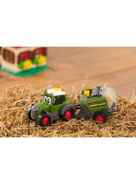 ABC Fendt Hay Baler Traktor mit Heuballenpresse Spielauto für Kinder ab 1 Jahr Traktor Bauernhof Trecker inkl. Heuballen Licht & Sound 30 cm - B07PGKL726