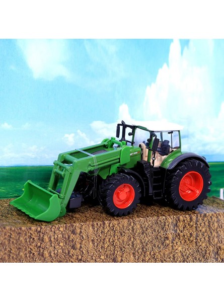 Bburago Traktor Fendt 1050 Vario mit Frontlader: Spielzeugtraktor mit Schwungrad-Antrieb bewegliche Frontladerschaufel abnehmbare Fahrerkabine ab 3 Jahren 15 cm grün 18-31611 - B07YDSZ11S