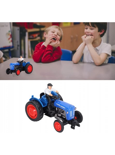 Dilwe Bauernhof-Traktor-Spielzeug Legierung + Kunststoff Kinder-Bauernhof-Traktor-Spielzeug Engineering Farmer Car Toy Geschenke für KinderBlau - B09X1J8447