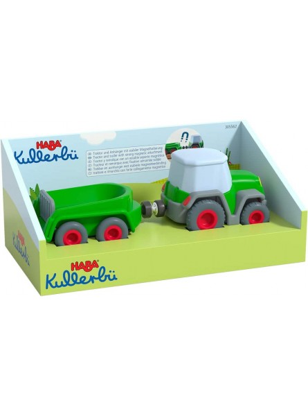 Haba Traktor mit Anhänger und Ferkel Geschenkset Little Friends Bauernhof - B08LG4NWLF