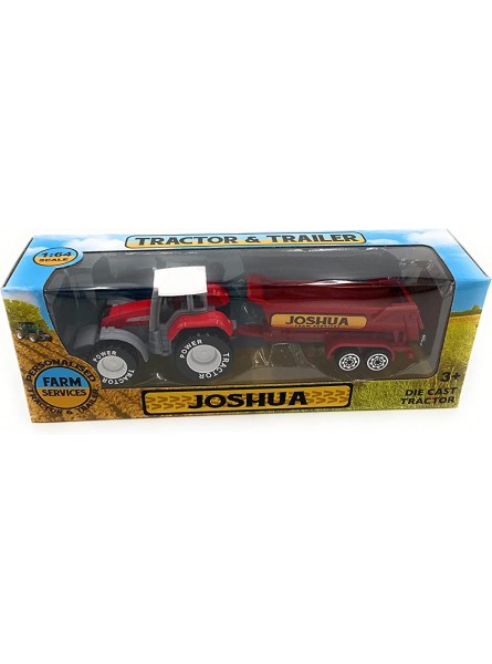 Joshua Set mit Traktor und Anhänger aus Druckguss Maßstab 1:64 für Geburtstag Weihnachten Unterhaltung unterhaltsames Geschenk Geschenk für Jungen und Kleinkinder - B096MMSZD4