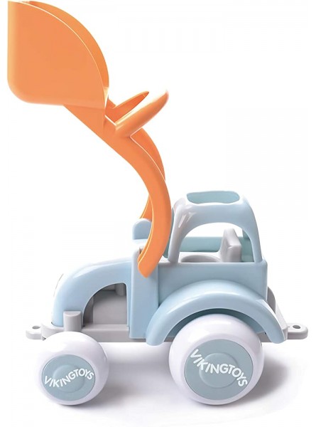 VIKINGTOYS Ecoline 20-81255 Spielzeug-Traktor Bagger mit Frontlader Spielzeugauto Hebearm mit Schaufel beweglich Baufahrzeug Reifen Soft biobasierter Kunststoff 28 cm Kinder ab 1 Jahr - B07SFYGVK7