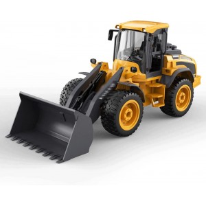 YUMOYA 1 16 RC Frontlader Traktor für Kinder Erwachsene 9 Kanal RC Bulldozer Voll funktionsfähig 2,4 GHz Fernbedienung BAU Spielzeugfahrzeug mit Licht und Sound - B09M427B12