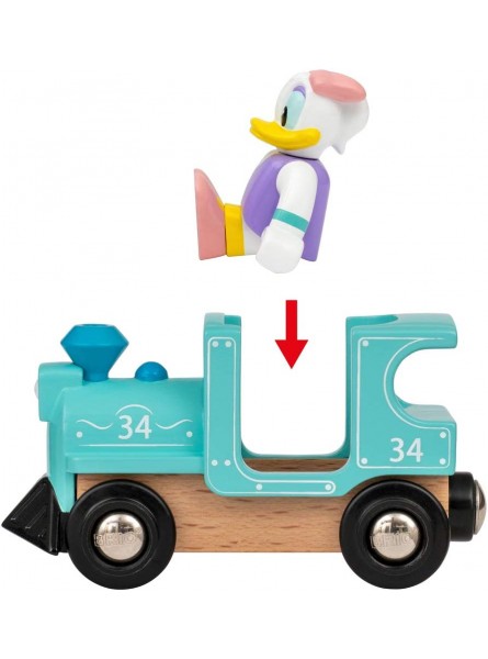 BRIO 32260 Donald & Daisy Duck Zug Farbenfrohe Lokomotive mit Waggon und den beliebten Disney-Charakteren Donald und Daisy Kompatibel mit Allen Produkten World 270 x 50 x 150 cm - B085WD83NC