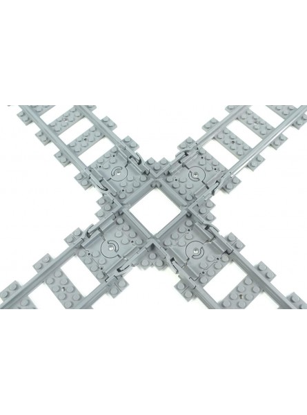 Crossings 2X 90deg Short Version Compatible with Lego City Train Sets 60197 60198 10277 60205 60238 60337 - B08NC7Q4T5
