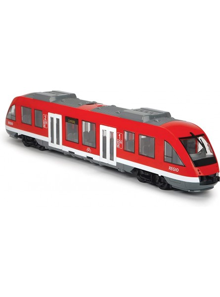 Dickie Toys City Train rot Spielzeug-Zug 45 cm auf Rädern mit Türen & Dach zum Öffnen Eisenbahn für Kinder ab 3 Jahren - B01CKALQEQ