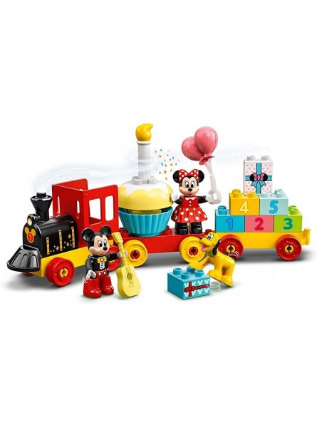 LEGO 10941 DUPLO Disney Mickys und Minnies Geburtstagszug Spielzeugzug mit Kuchen und Ballons ab 2 Jahren & 10946 DUPLO Familienabenteuer mit Campingbus Wohnmobil Spielzeugauto ab 2 Jahre - B0B3DH33VJ