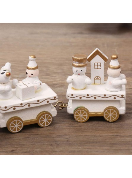 LIOOBO Weihnachtszug Kleiner Zug Fensterdeko Geschenke Neujahr Ornament Spielzeug für Kinder Mädchen Jungen Weiß - B07YJJ4CWX