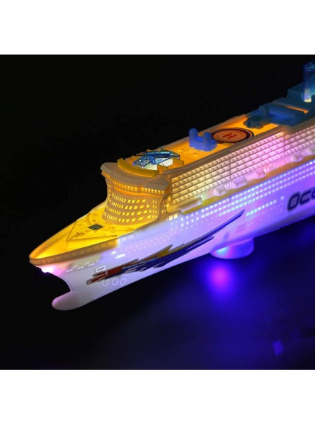 Pilipane Liner-Boot-Spielzeug elektrisches Ozeandampfer-Kreuzfahrtschiff blinkende LED-Lichter und Kindergeschenk pädagogische Geschenke für Jungen Mädchen Kleinkinder ab 3 Jahren - B0B77Q5QW4