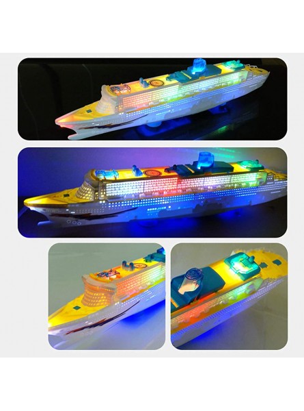 SUNGOOYUE Langlebiges Elektrisches Musikschiff-Bootsspielzeug Hochsimulierendes Bootsspielzeug mit Licht-Soundeffekt für Lustiges Spielzeug für Kinder - B0BF5PZLF7