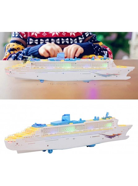 SUNGOOYUE Langlebiges Elektrisches Musikschiff-Bootsspielzeug Hochsimulierendes Bootsspielzeug mit Licht-Soundeffekt für Lustiges Spielzeug für Kinder - B0BF5PZLF7