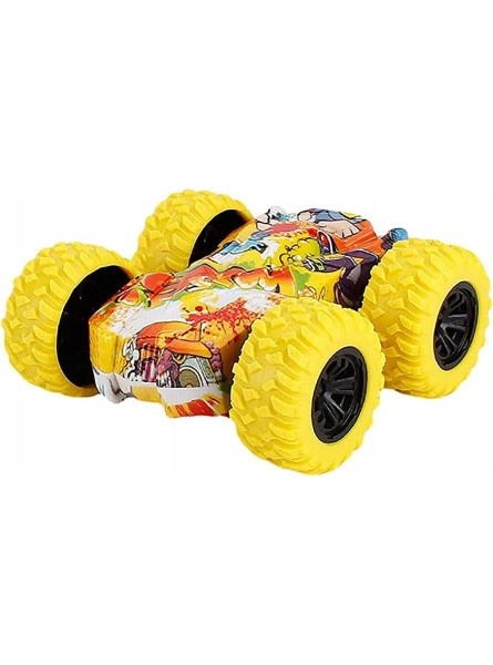 Toy model Spielzeug Pädagogisches Spielzeug doppelseitig Trägheit Stunt Auto Camouflage Auto Offroad modellimulation Anti-Fall Spielzeug Spielzeugmodell Color : A13-yellow 1pc Size : 7.5x7.5x3cm - B09CKD55HW