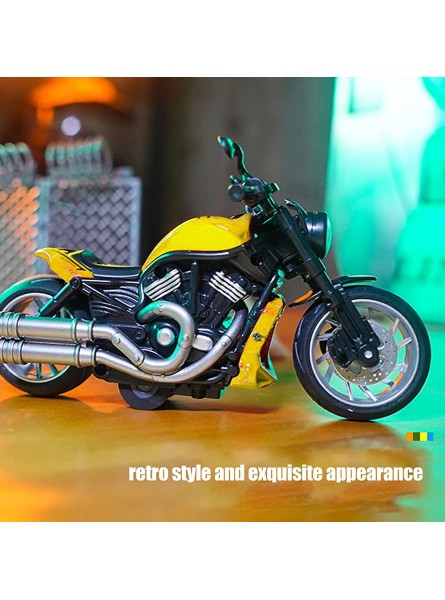 Motorrad-Spielzeugmodell Stark und Langlebig Stilvolles Design Retro-Motorrad-Spielzeug Retro-Stil MaßStab 1:12 FüR Erwachsene. Retro Gelb - B0BLMD1ZDV