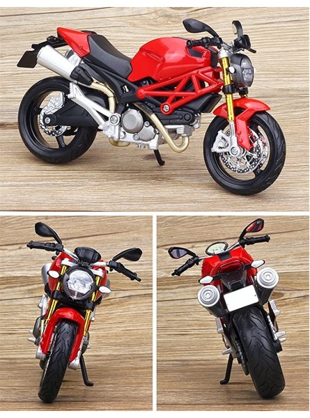 NASJAQ Modell-Bausatz 1:12 Für Ducati Monster 696 Legierung Motorrad Modell Diecast Metall Kinder Spielzeug Geschenk Color : Red Foam Box - B0BLCPR5BF