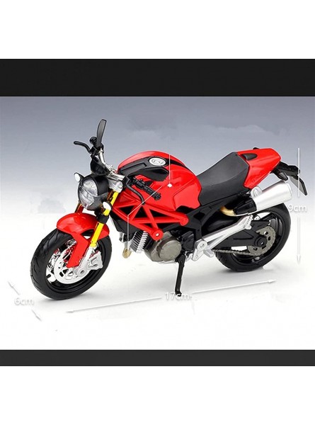 NASJAQ Modell-Bausatz Für Ducati Monster 696 Legierung Motorrad Modell Geburtstagsgeschenk Kinder Spielzeug Auto Sammlung 1 12 Color : Red Foam Box - B0BLCJRP41