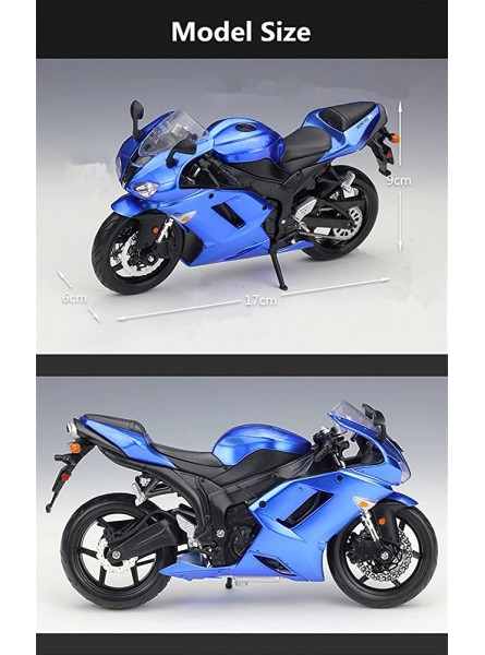 NASJAQ Modell-Bausatz Für Kawasaki Ninja ZX6R Legierung Motorrad Modell Geburtstagsgeschenk Kinder Spielzeug Auto Sammlung 1 12 Color : Blue Foam Box - B0BLC5R642