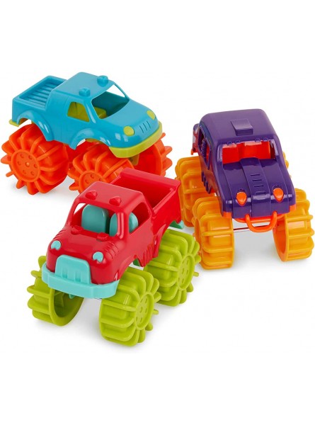 Battat Mini Monster Trucks – Set mit 6 Mini Trucks mit Aufbewahrungstasche für Kinder ab 2 Jahren - B01NBXZTWR