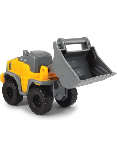 Dickie Toys Mack Volvo Micro Builder Truck – LKW mit Anhänger inkl. Baustellenfahrzeugen Radlader und Muldenkipper für Kinder ab 3 Jahre - B07YDJC6WV