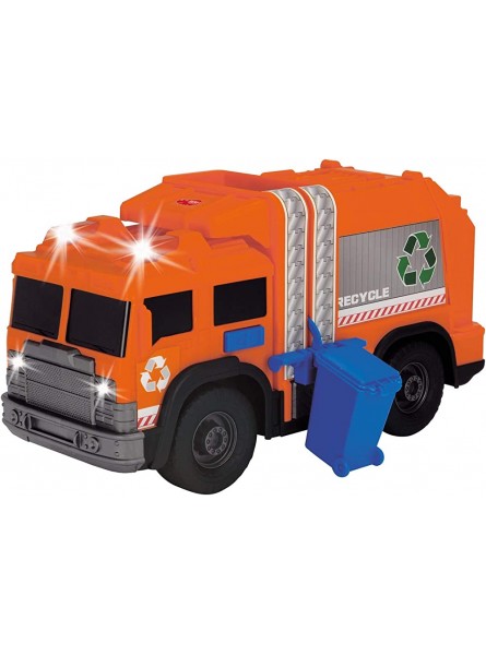 Dickie Toys – Recycle Truck – 30cm großes Müllauto mit beweglicher Tonne Licht und Sound für Kinder ab 3 Jahren Müllabfuhr Spielzeugauto - B07B814DGJ