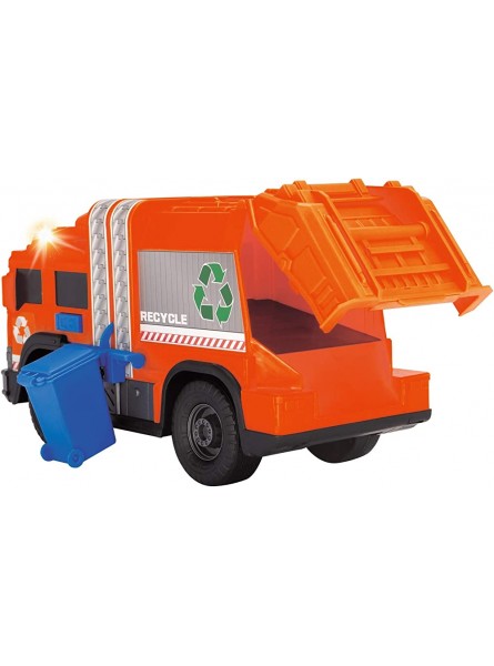 Dickie Toys – Recycle Truck – 30cm großes Müllauto mit beweglicher Tonne Licht und Sound für Kinder ab 3 Jahren Müllabfuhr Spielzeugauto - B07B814DGJ