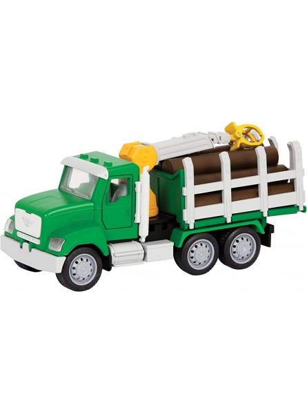 Driven Micro Holz Transport 19 cm mit Lichtern und Tönen – Spielzeugauto LKW Langholztransporter mit Baumstämmen und Funktionen – Spielzeug ab 3 Jahren - B06XCSQWNF