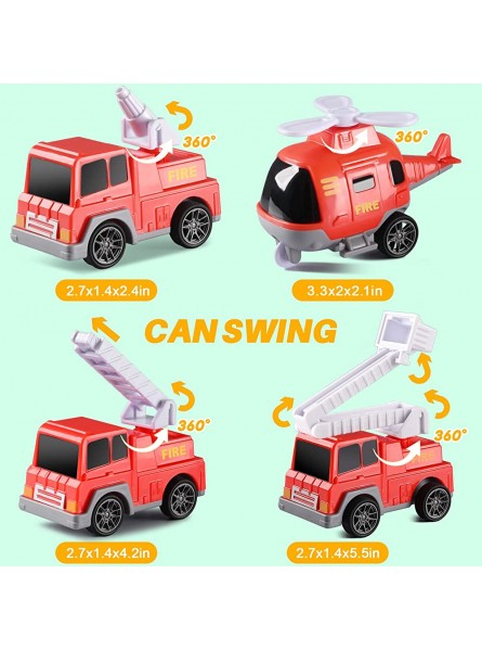 EPPO 5 in 1-Kleinkind-Feuerwehrautos-Spielzeug Kleinkind-LKW-Spielzeug für 3 4 5 6 jährige Jungen Transporter-LKW-Spielzeug für Kinder 3-5 Weihnachtsgeburtstagsgeschenke für Jungen-Mädchen - B0B7BCHB6S