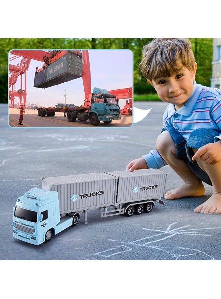 HERSITY Containerwagen Spielzeug mit Sound und Licht Fahrzeuge Pädagogisches Spielzeug Geschenk für Kinder Jungen Mädchen 3 4 5 6 Jahre - B08XYPNGKB