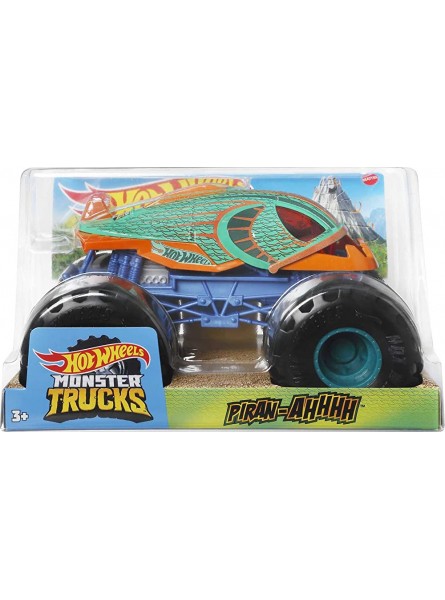 Hot Wheels GTJ34 Monster Trucks 1:24 Die-Cast Sortiment großer Spielzeug-Truck mit RIESIGEN Rädern für verrückte Crashs tolles Geschenk ab 3 Jahren - B08QCWSSXZ