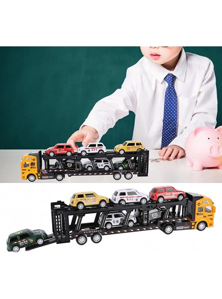 RANNYY Transporter-LKW-Spielzeug Modelllegierung abnehmbar sechs Auto-Kindertransport-LKW-SimulationsmodellGelb - B09ZDT66Y5