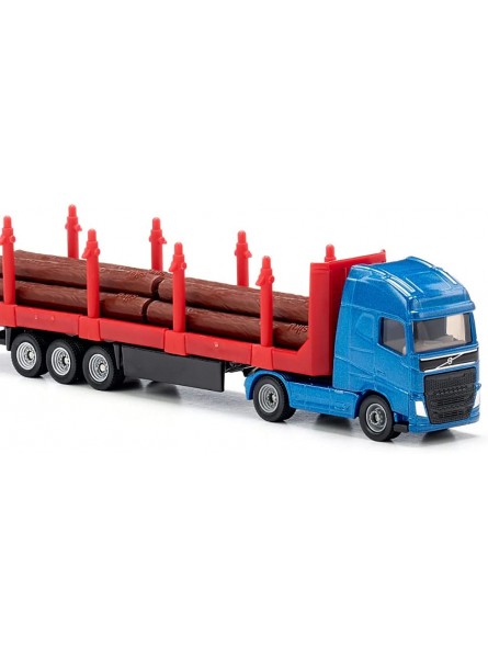 siku 1659 Holz-Transport-LKW 1:87 Metall Kunststoff Blau Rot Inkl. Baumstämmen - B004KAARC2