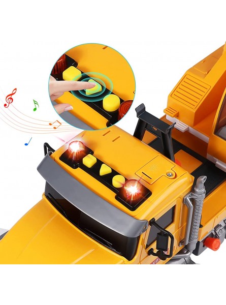 Tacobear Kranwagen Spielzeug Großer Kranfahrzeug LKW Lastwagen 1:16 Abschlepper Spielzeug mit Sound und Licht Fahrzeuge Spielzeug Geschenk für Kinder Jungen 3 4 5 6 7 8 Jahre - B09FJRG9P8