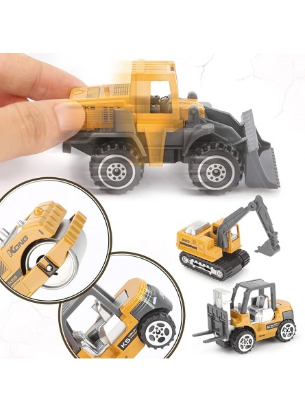 Vanplay Spielzeug ab 3 4 5 Jahre Junge Bagger Baustellenfahrzeuge Kinder Klein Metall Auto Spielzeug Geschenke für Kinder Jungen Mädchen 5Stk - B07YB6J2RR
