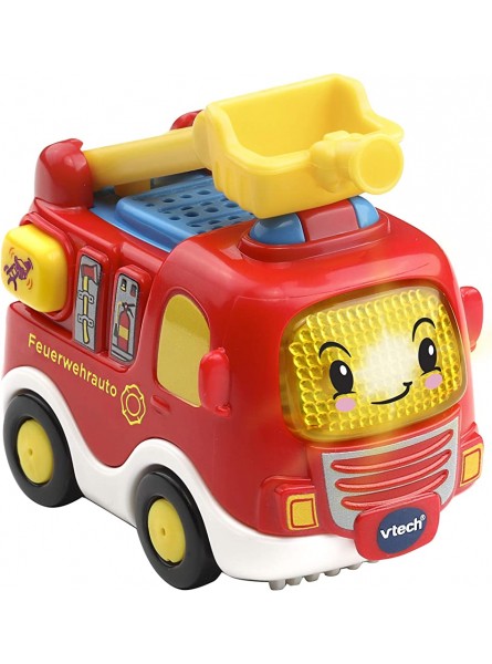 VTech Tut Tut Baby Flitzer Feuerwehrauto – Spielzeugauto mit Musik aufleuchtender Taste spannenden Sätzen und Geräuschen – Für Kinder von 1-5 Jahren - B07KY1ZG8D