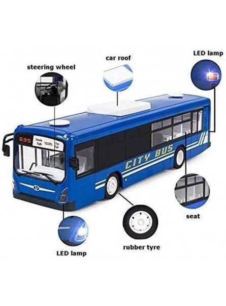 Biiiouu Fernbedienungsbus-Modell-Spielzeug Rc Auto Minicar Diecast. Rc Bus 2,4 GHz elektrisch 6 Kanäle Passagierbus Modell öffnender Türen Stadtbus Rc LKW-Spielzeug for Kinder Jungen Mädchen Erwachsen - B09S3MRGDJ