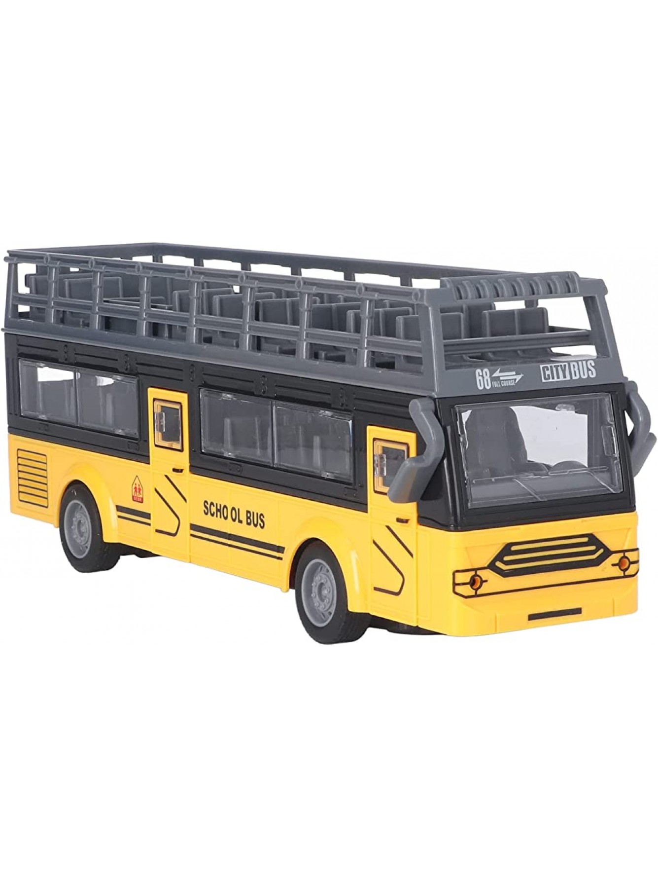 EATC RC-Doppeldeckerbus verhindert Kollisionen feine Details Ferngesteuerter Bus elektrisch hohe Simulation sicher für Spielzeug QH204 7 Schulbus - B0BD47D92C
