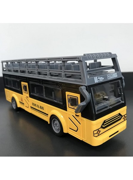 LBEC RC-Doppeldeckerbus öffnende Türen einfach zu steuern RC-Bus sicher feine Details elektrisch zum Sammeln QH204 7 Schulbus - B0BG1PXH43